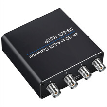 3G -Compatible to SDI Converter Output 4-Channel Input Splitter for HDTV PC DVD HDCP 1.3