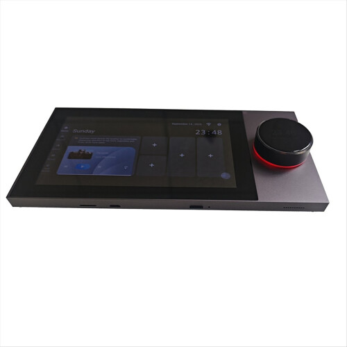 7 Inch Android 8.1 Tuya Smart Home Control Panel with Rotary Button Zigbee Hub WiFi Wall Amplifier,for Voice 2