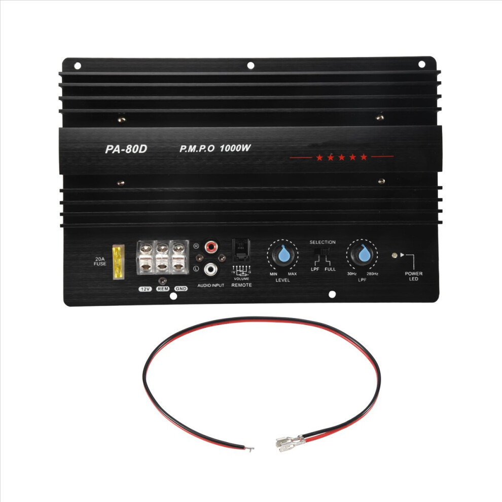 12V 1000W Mono Car Audio Power Amplifier Powerful Subwoofers Amp Pa80d 4853776830205