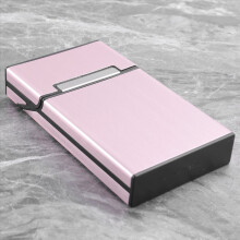 New Ultra Thin Fashion Pipes Personality Cigaret Case Slim Metal Box Gift Women Holder(rose gold)