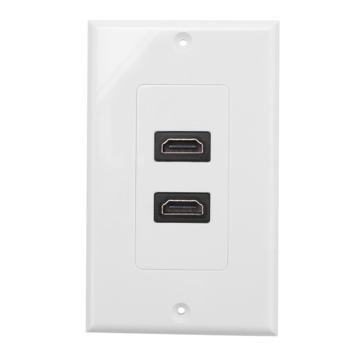 2-Ports Wall Face Plate Panel Outlet 1080p Cover Coupler Socket HOT 1