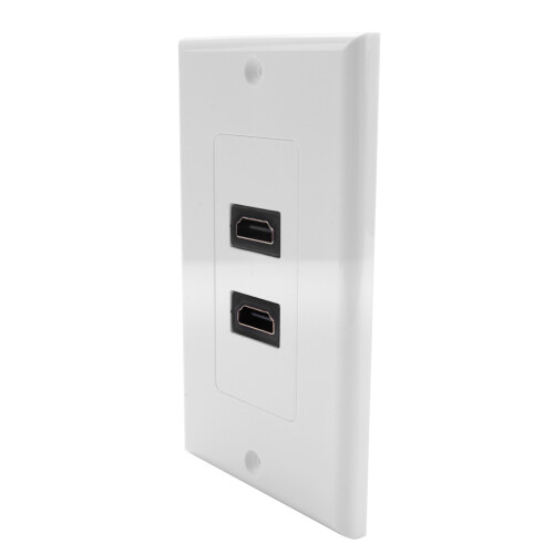 2-Ports Wall Face Plate Panel Outlet 1080p Cover Coupler Socket HOT 2