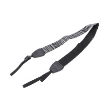 Adjustable Vintage Cotton Leather Camera Strap Shoulder Neck Belt For /N Slr Cameras Accessories Part(Black+White)