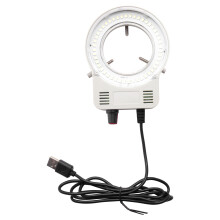 48 LED Industrial Microscope Camera Light Source Ring Lamp Illuminator Adjustable Brightness USB Interface