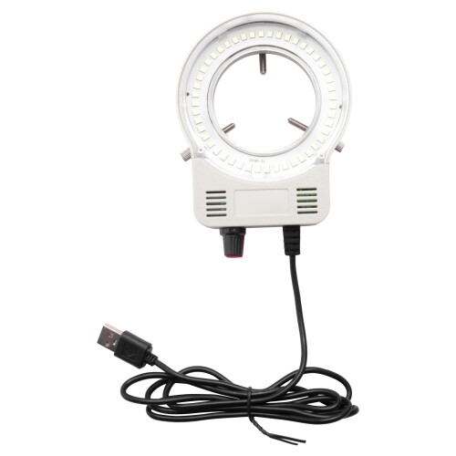 48 LED Industrial Microscope Camera Light Source Ring Lamp Illuminator Adjustable Brightness USB Interface 1