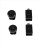4 Pack Camera Combo Hot Shoe Mount Adapter Cold 1/4 Inch Flash For Dslr 1