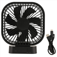 Desktop Mini Rechargeable USB Fan with Timer Foldable 3 Speed 7 Leaf Portable Quiet for Office Outdoor Camping