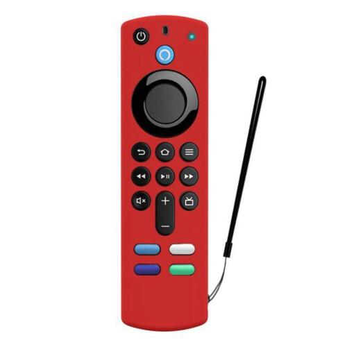 Silicone Remote Control Cover for Fire 4K 3Rd Gen Generation Anti-Slip Protector Case(Red) 1