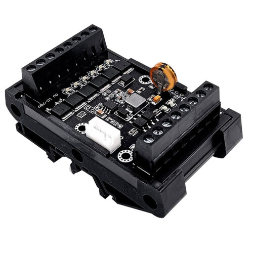 FX1N-14MT PLC Industrial Control Board+Case Module Analog Input / Output with Guide Rail Delay Relay 1