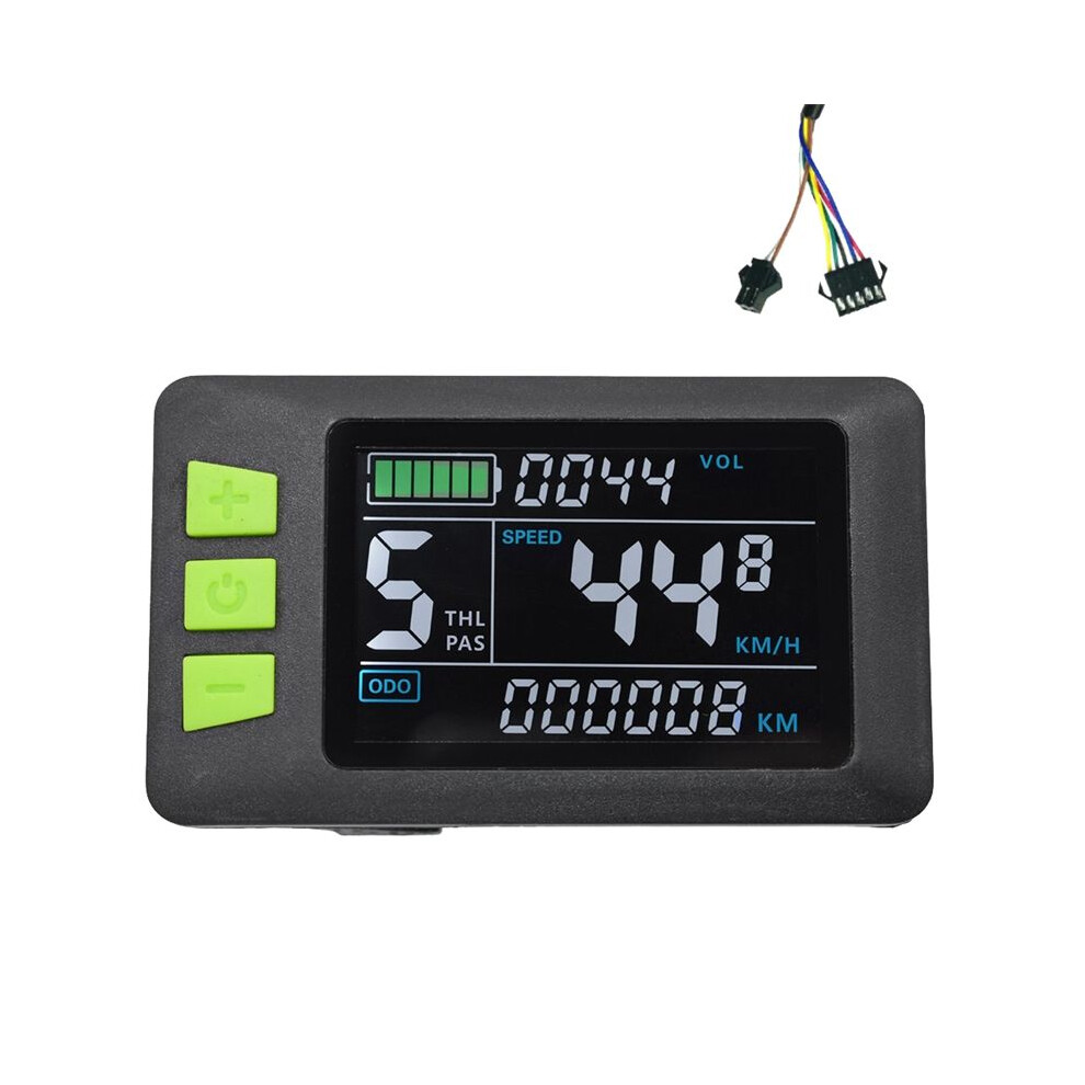 Photos - Cycle Computer Jehiatek P3C LCD Display Dashboard Colorful Screen 24V 36V 48V 60V Electric Bike Meter for Scooter (SM Plug)