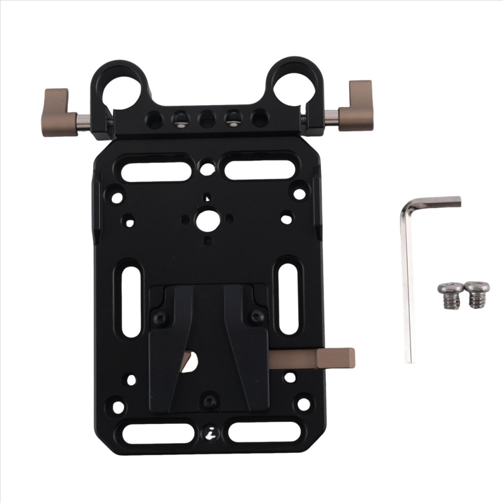 Vr V Mount Battery Adapter Plate Supply Splitter With 15Mm Rod Clamp Automatic Lock Protection For Dslr Camera 4854071746345