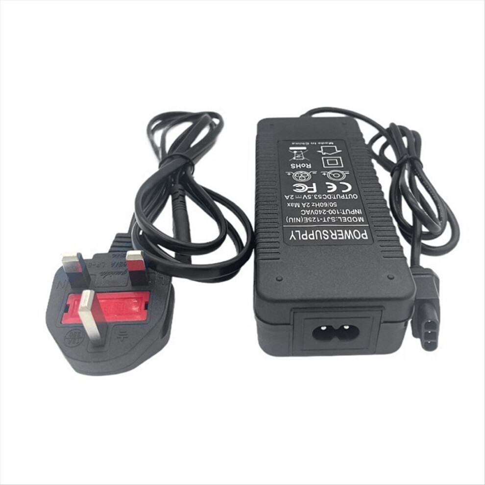 Electric Scooter Power Adapter For Kqi 2/ 3 Charger 53.5V 2A Lithium Battery Uk Plug Jehiatek