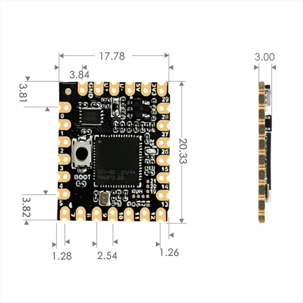 For Stamp Hole Development Board Rp2040-Core-A Rp2040 Multifunction Dual Core Processor,C 4854071755316