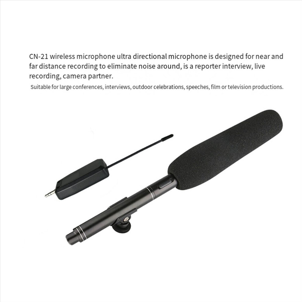Professional Wireless Condenser Microphone Interview Recording Vlog Live Mic Super-Cardioid For Dslr Camera 3.5Mm 4854071753770