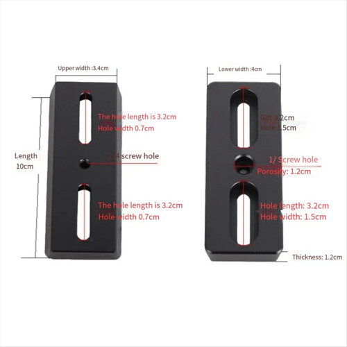 Multifunctional Dovetail Plate Black Telescope Accessory for Plate(10Cm) 2
