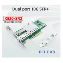 10 Gigabit Ethernet Network Card Pci Express X8 X520-SR1 Single/Dual SFP+ Port Adapter E10G41BTDA