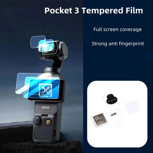 Suitable for Pocket 3 Tempered Film Camera Screen Protector Accessory Lens 2