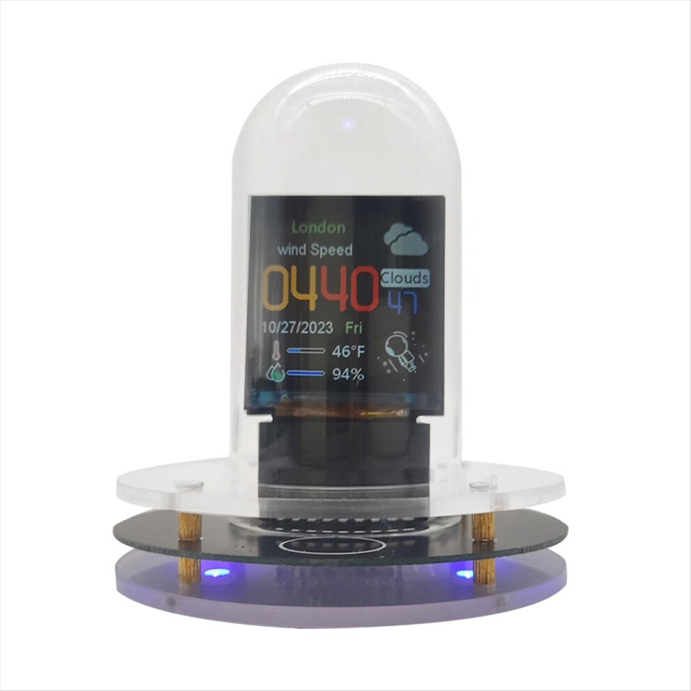 Rgb Nixie Tube Clock Smart Wifi Networked Led -Emitting Ips Color Screen Diy Analog Digital Night Light 4854071761416