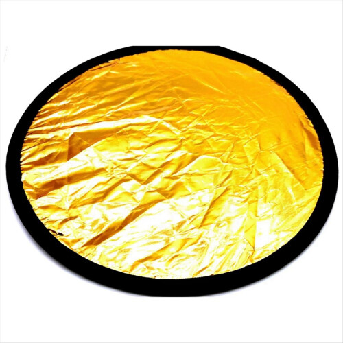 Photography Reflector 2-in-1 Gold Silver Foldable Mini Round Portable Suitable for Studio Diffuser 2