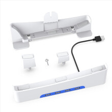 For Slim Game Console Horizontal Storage Stand Portable Flat with 4 USB2.0 Ports Multi-Function