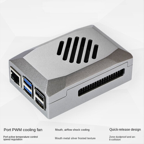 For 5Th Generation ABS Shell, Cooling Protective Shell with PWM Speed-Adjustable Fan for 2