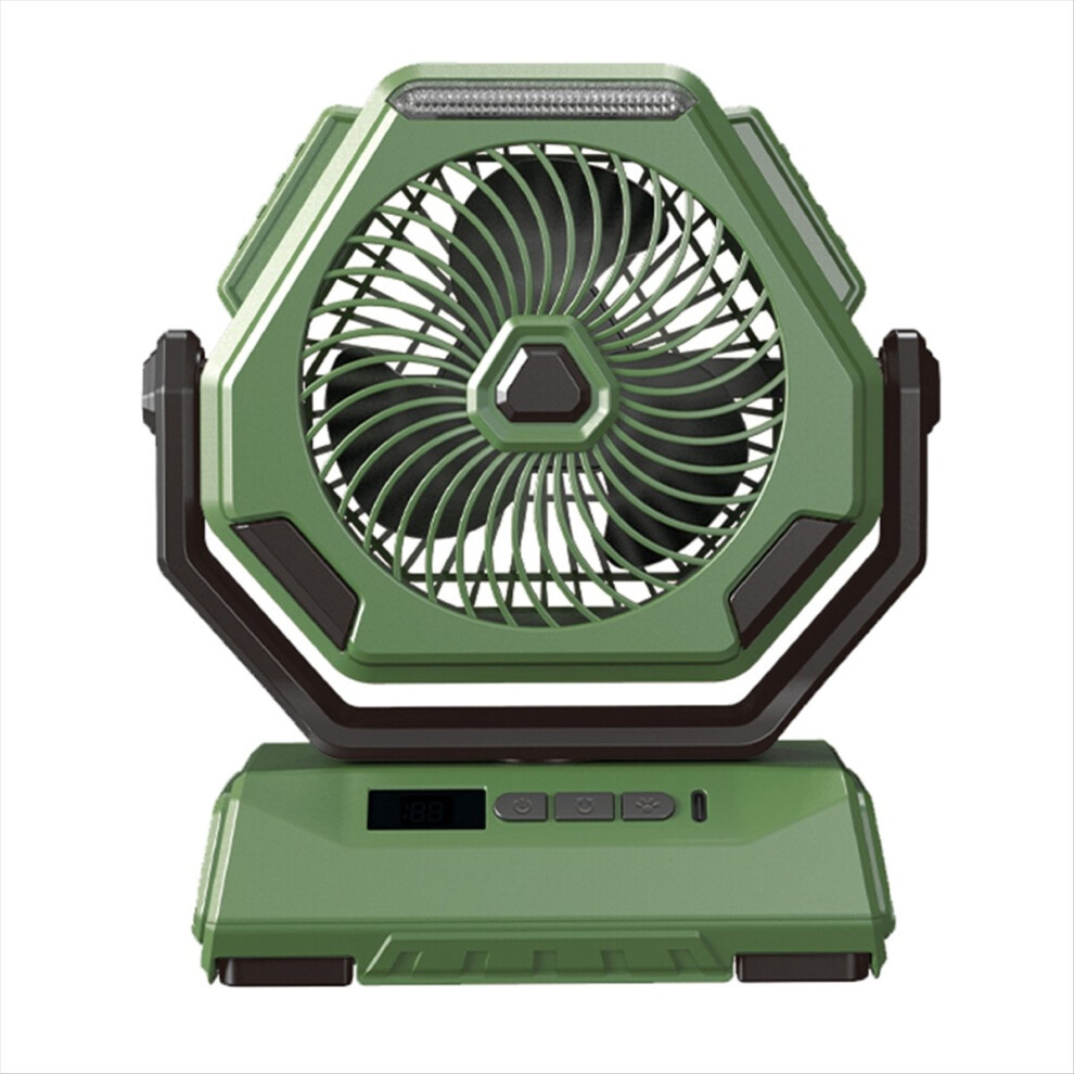 Outdoor Camping Fan 6000Mah Rechargeable Ceiling Oscillating Portable Air Conditioner Cooler With Lighting-B 4854071776434