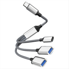 USB Splitter Cable Data Power Split Adapter C OTG Phone Adapter, for Laptop Tablet