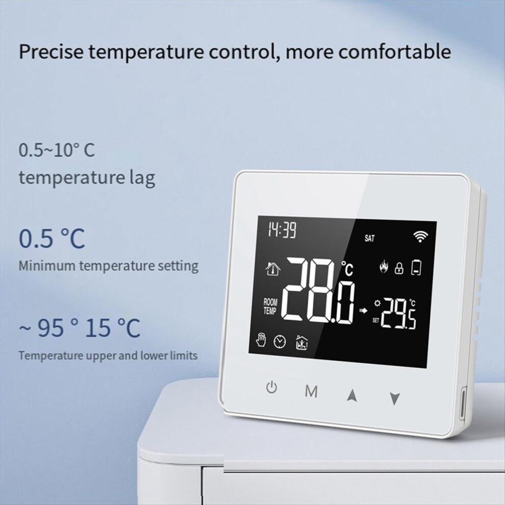Tuya Wifi Thermostat Smart Home Battery Powered Temperature Controller For Gas Boiler Works With Voice Assistant 4854071783241