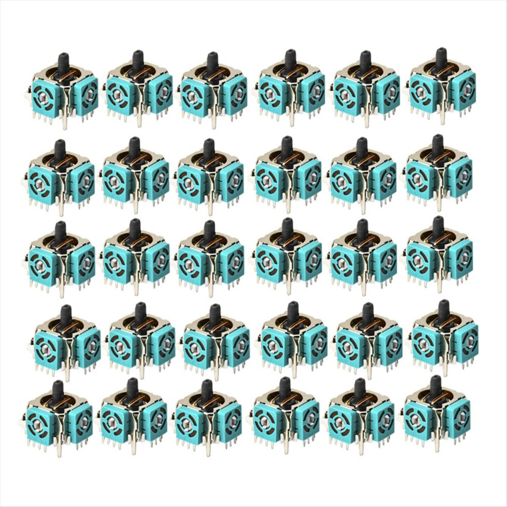 Jehiatek 30Pcs 3D Joystick Potentiometers For 360/Ps2 Game Controller Analog B10k Ps2