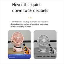 3000mAh N33 USB Clip Fan on Mini with Aromatherapy Use Digital Display Portable Bedroom Stroller Fan,D