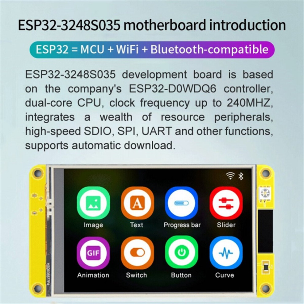 3.5 Inch Smart Display For Lvgl Esp32 Wifi And Bluetooth Development Board Screen Lcd Tft Module - A 4854071782169