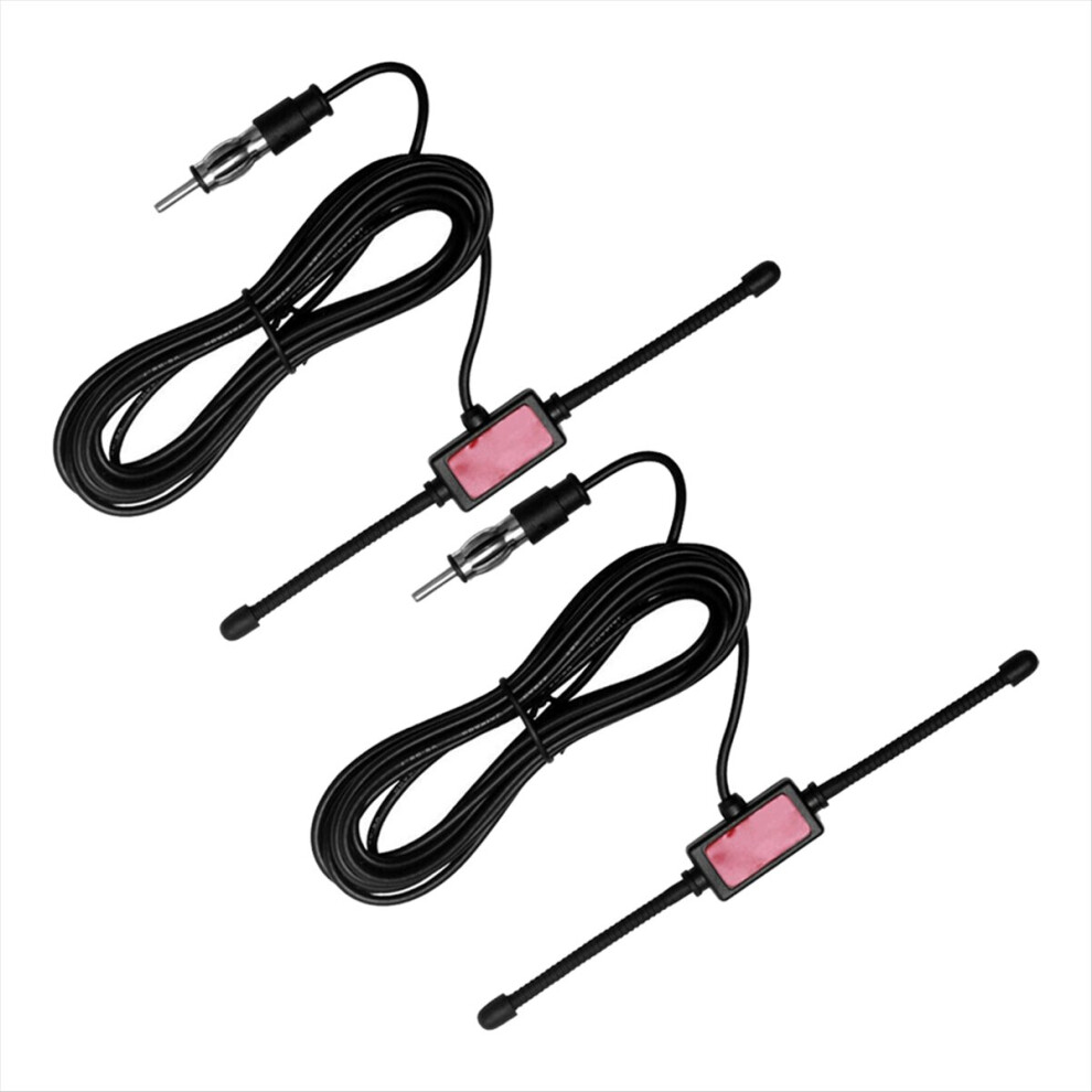 2Pcs Car Am/Fm Radio Antenna For Suv Stereo Receiver Ram's Horn T-Shape Multi-Function 4854071700545