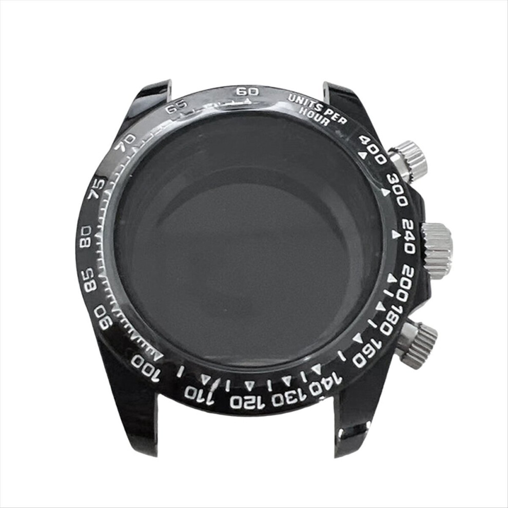 39Mm Watch Case Sapphire Glass For Quartz Vk63 Movement Cases Wearable Accessories- Black 4854071704864