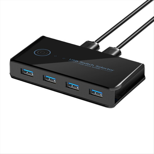 USB KVM Switch Shared Switcher 2 in 4 Out for Laptop PC Keyboard Mouse Printer Hub Adapter 3.0 2