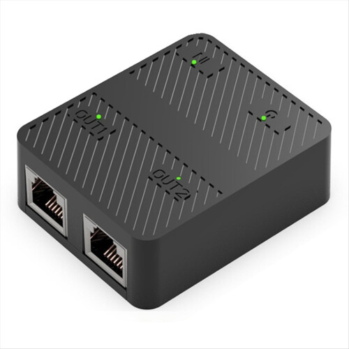 RJ45 Ethernet Cable Splitter, One to Two Devices, Can Access the Internet At Same Time, with Charging Extender