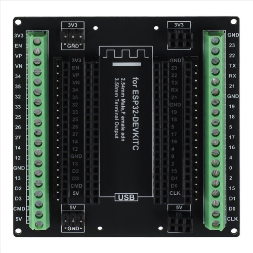 ESP32 Expanding Board Breakout for ESP-WROOM-32 ESP32-DevKitC GPIO 1 Into 3 38Pins Module 1