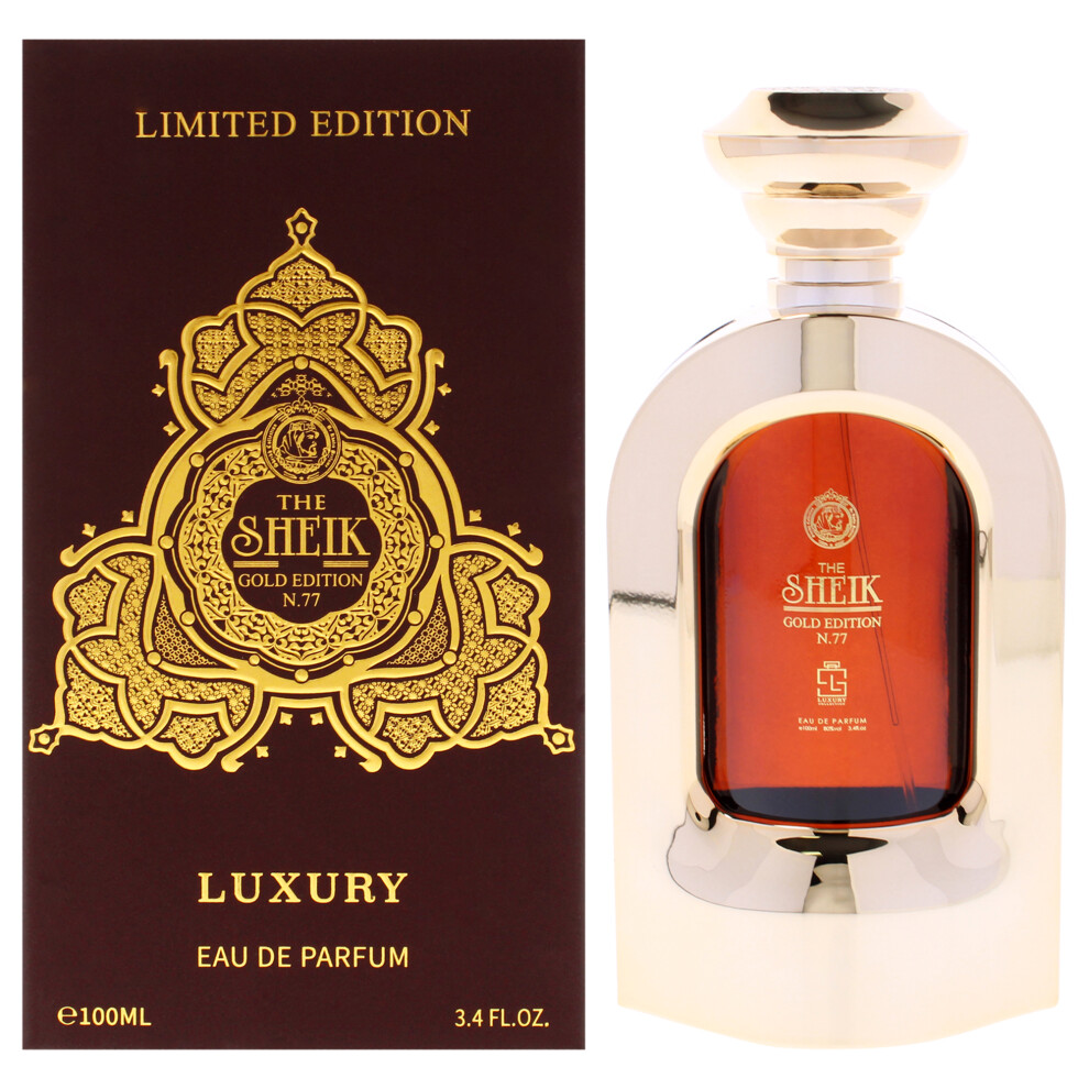 Photos - Women's Fragrance Khalis Gold Edition - The Sheik N.77 by for Men - 3.4 oz EDP Spray