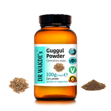 (100g /3.5oz) DR WAKDE'S Guggul Powder (Mukul Myrrh | Commiphora mukul) | 100% Pure Ayurvedic Herb | Vegan, Plant-Based, All-Natural