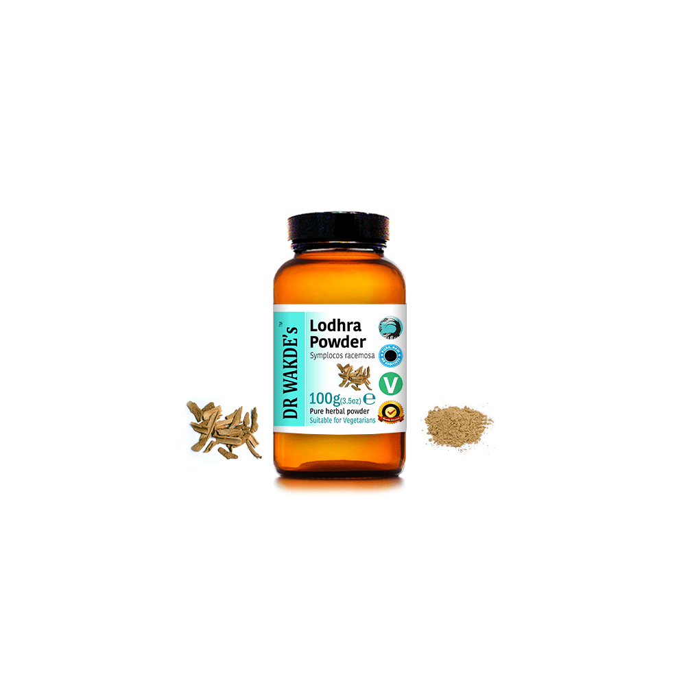 Dr Wakde's (100G /3.5Oz) Lodhra Powder (Symplocos Racemosa) | 100% Pure Ayurvedic Herb | Vegan, Plant-Based, All-Natural