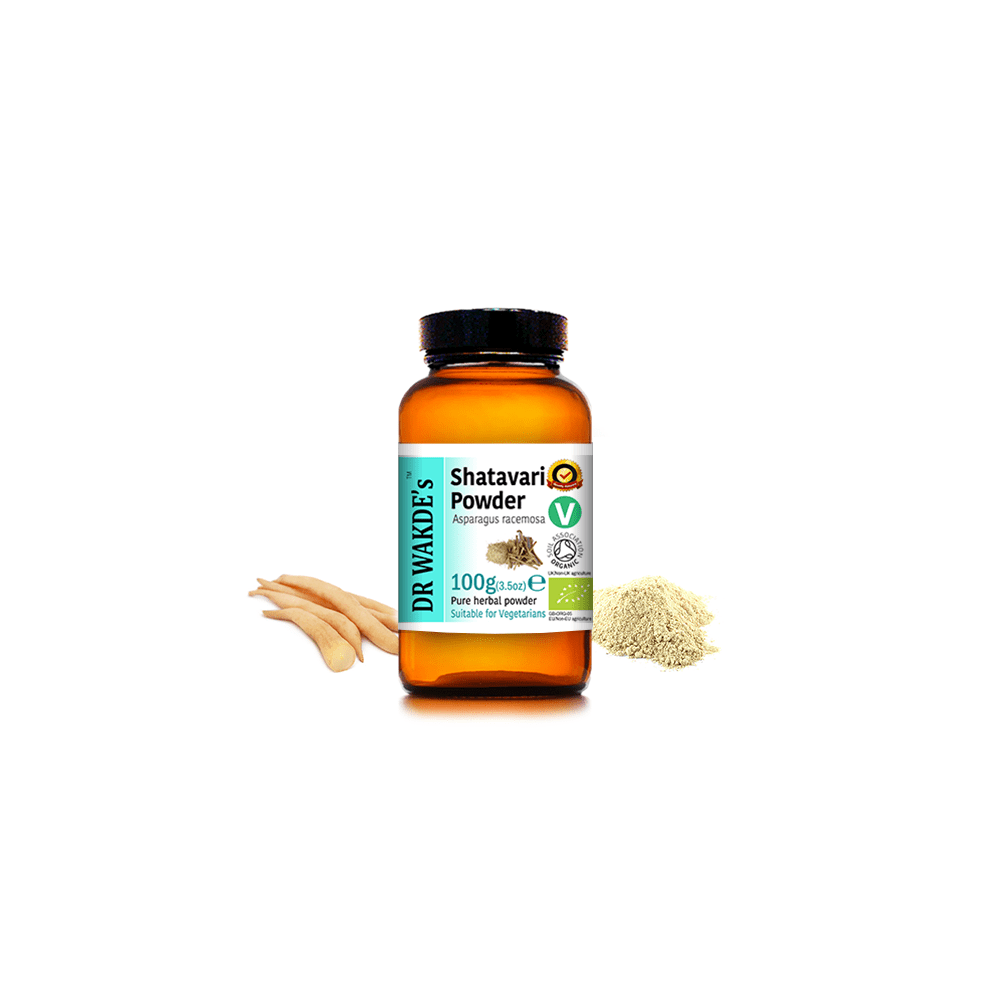 Dr Wakde's (100G /3.5Oz) Organic Shatavari Powder (Asparagus Racemosa) | 100% Pure, All-Natural Herbal Supplement | Vegan, Plant-Based, Ayurvedic