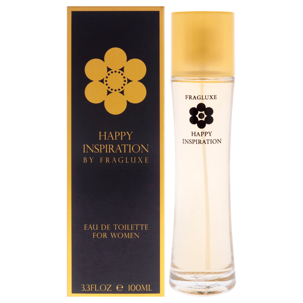Fragluxe Women's Green/Amber Happy Inspiration By For - 3.3 Oz Edt Spray