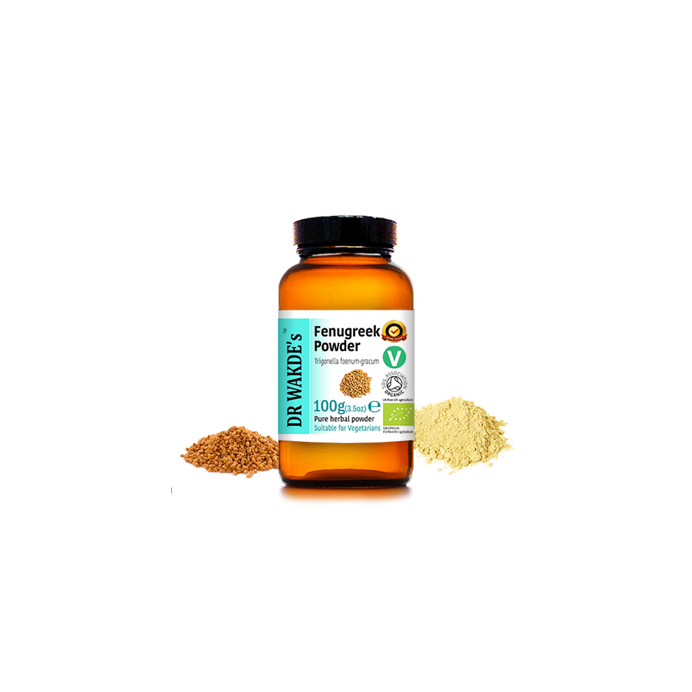 Dr Wakde's (100G /3.5Oz) Organic Fenugreek Powder (Methi) | 100% Pure, All-Natural Spice | Vegan, Plant-Based, Nutrient-Rich