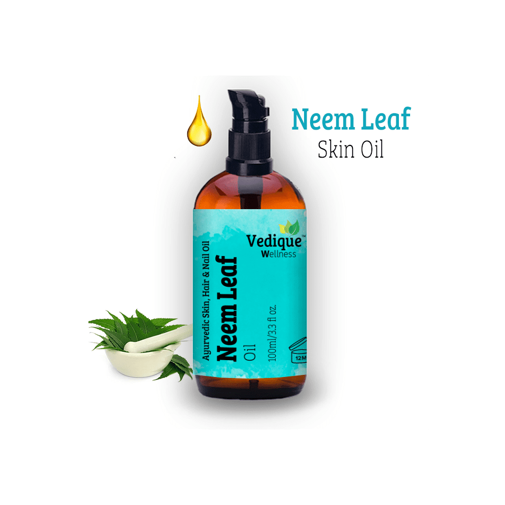 Vedique Remedies (500Ml / 16.9 Fl Oz) Neem Leaf Oil | Ayurvedic Multi-Purpose Skin Oil | Deeply Healing And Detoxifying | All Natural