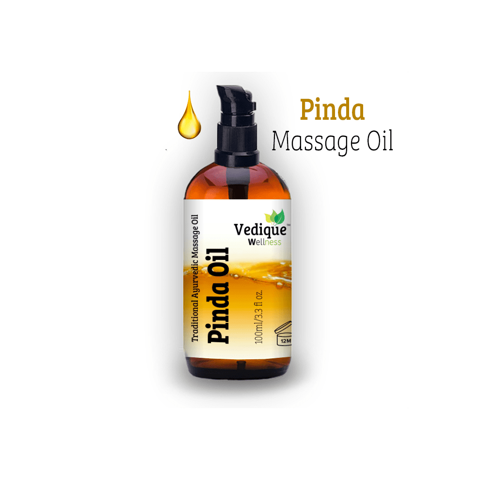 Vedique Remedies (500Ml / 16.9 Fl Oz) Pinda Oil | Ayurvedic Classical Massage Oil | Contain Sariva, Manjistha & Beeswax | All Natural