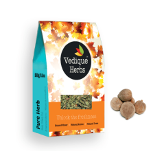 VEDIQUE HERBS Organic Bibhitaki Fruit (Terminalia belerica) - 250 g (8.8 oz) | Raw, Crude, Dried | T-Cut | Premium Grade