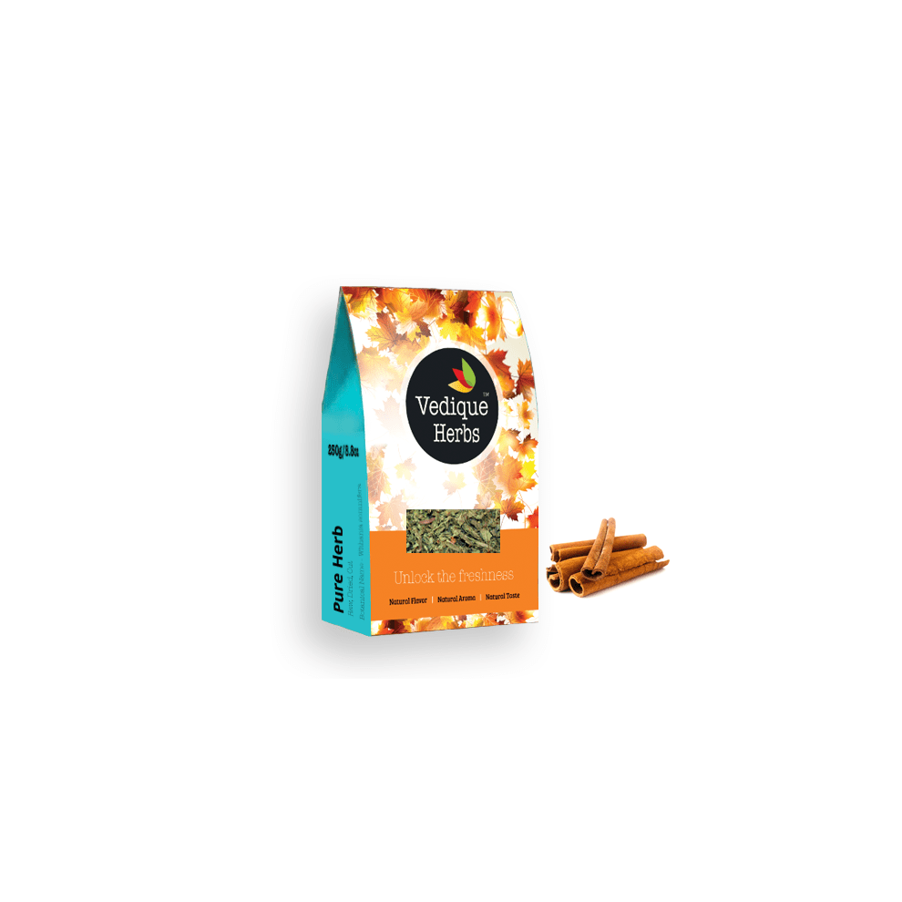 Vedique Remedies Vedique Herbs Cinnamon Bark - 250 G (8.8 Oz) | Raw, Crude, Dried | T-Cut | Premium Grade