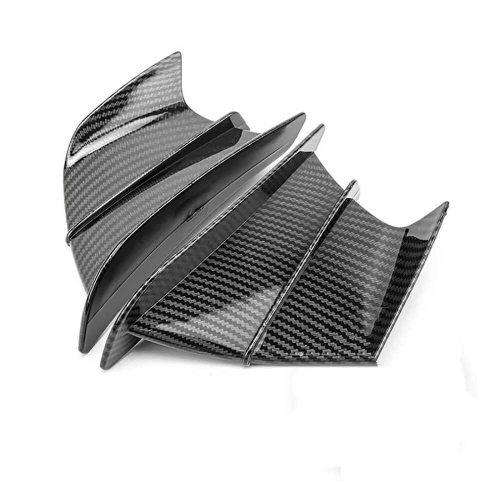 Compatible With Yzf-R1 For Yzf-R3 For Yzf-R6 Universal Motorcycle Winglet Glossy Carbon Look Spoiler Aerodynamic Wing 9393856653249