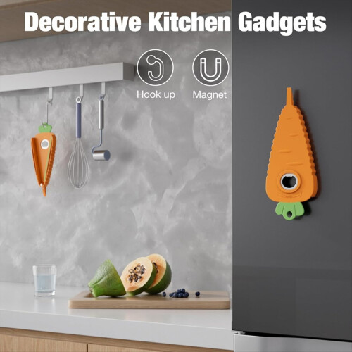 Jar Openers Bottle Opener,Get Lids-Off Easily, Carrot Shaped 2