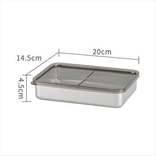 Food Storage Container Stainless Steel Kitchen Storage Box 800ML 2