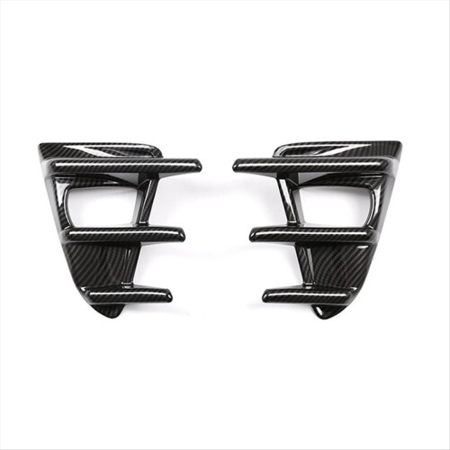 Front Bumper Fog Light Grille Cover Carbon Fiber Pattern